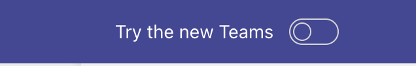 new teams toggle