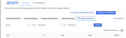 Screenshot showing how to enable Zoom's AI Summary