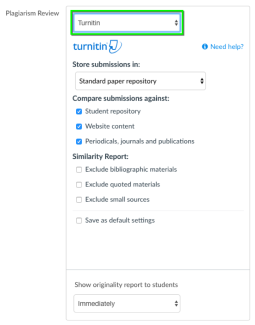 how to create turnitin assignment in canvas