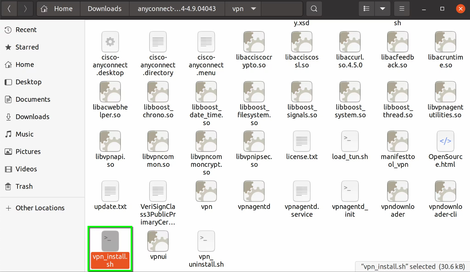 Screenshot of file explorer